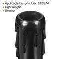 thumbnail image 4 of Uxcell Candle Socket Cover Candelabra Base for E14 Chandelier Black 1 x 0.04 x 3.9 inch 10 Pack, 4 of 6