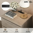 thumbnail image 2 of Homfa 3 Drawers Nightstand with Charging Station, Side Table with Storage for Living Room, Bedside Nightstand for Bedroom, Wash Gray, 2 of 9