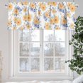 thumbnail image 6 of Yellow Purple Flowers Valances for Windows Watercolors Spring Floral Abstract Valance Curtains Rod Pocket Bathroom Small Window Treatments for Kitchen Living Room Bedroom, 42"x12", 6 of 7