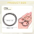 thumbnail image 2 of Uxcell 7 Pcs Metal Spring O Rings, 1.5"/39mm Trigger Spring O Ring Round Clips Snap Hooks Rack Plating for Keyring Buckle Keychains Bag Charm Purse Handbag Strap DIY Craft, Dark Gray, 2 of 6