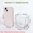 thumbnail image 2 of Set de jarrones de cristal Comrzor Square, 8 x 8 x 8 cm, transparentes (6 unidades), 2 of 7