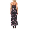 thumbnail image 3 of INSPIRE CHIC Women's Floral Maxi Dress Mesh Sleeveless Bodycon Cocktail Dress XS Black, 3 of 6