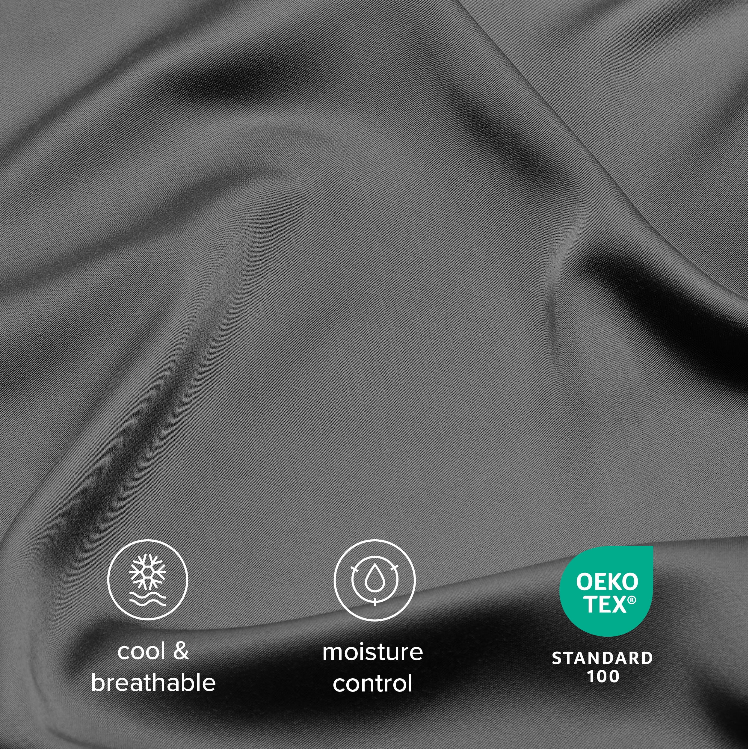 Bare Home Bamboo 3-Piece Duvet Cover Set - Made from Rayon Fibers - Soft, Cooling & Breathable - Full,Gray