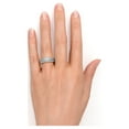 thumbnail image 2 of JeenMata Princess Cut Diamond - Pave - Three Stone Ring - Victorian Style - Vintage Wedding Ring Set in 10K White Gold, 2 of 6