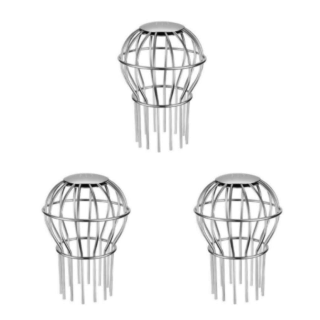 Destyer Leaf Grille With Stainless Steel Sturdy Durable And Practical Gutter Guard Net Downpipe Grilles Leaf Grilles Easy To 50pipes 3Set
