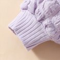 thumbnail image 5 of masbird Newborn Baby Girl Clothes Romper Flare Pants Set Headband 3Pcs Infant Fall Winter Outfits 0 3 6 12 18 24 Months,Light Purple,6-9 M, 5 of 7
