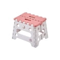 thumbnail image 3 of Folding Plastic Stool Portable Heavy-Duty Chair Small Space-Saving Seat 9"x7" Skidproof Handle Lightweight Indoor Outdoor Camping Fishing Durable Thickened PP Material Gray Pink Blue, 3 of 7