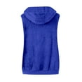 thumbnail image 5 of Lovskoo 2024 Womens Fuzzy Fleece Vest Cozy Sleeveless Winter Warm Vests with Pocket Zip Up Hooded Waistcoat Outerwear Blue, 5 of 6