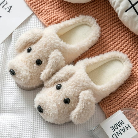 

CoCopeaunt New Upgrate Cute Animal Slipper Women Girls Kawaii Fluffy Winter Warm Slippers Woman Cartoon Milk Cow House Slippers Funny Shoes
