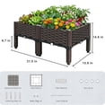 thumbnail image 5 of Plastic Raised Planter Bed, Elevated Box with Legs, for Vegetable Herb Flower Planting, Indoor Outdoor Use on Balcony Fence, 5 of 7