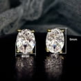 thumbnail image 2 of ievspot 1 Pair Women Earrings Stud Earrings Rhinestone Wedding Ear Studs Geometric Copper Earring Daily Commuting Party Ear Jewelry, 2 of 7