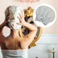 thumbnail image 7 of Unique Bargains Diamond Shape Hair Drying Towel Dry Cap Quick Drying Lightweight Gray, 7 of 7