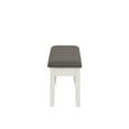 thumbnail image 3 of Kesten Farmhouse Dining Bench with Storage, Vanilla White Base with Rustic Taupe Fabric, 3 of 21
