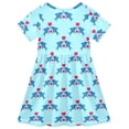 thumbnail image 4 of joogoo Shark and Hearts Girls' Short Sleeve Dress Kids Dresses 4T, 4 of 8