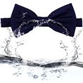 thumbnail image 4 of LAICAIW Mens Solid Color Double Fold Pre-tied Bow Tie and Pocket Square Cufflink Set with Gift Box, 4 of 6