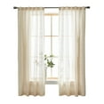 thumbnail image 2 of (2 pack) Better Homes & Gardens Embroidered Border Curtain Single Panel, Indoor, Rod Pocket/Back Tab, Papyrus Beige, 50" W x 95" L, Adult, 2 of 6