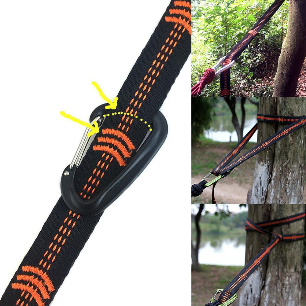 2x Tree Hanging Hammock Straps Climbing Rope Aerial Stretch Bel Yoga Extend E8N2 