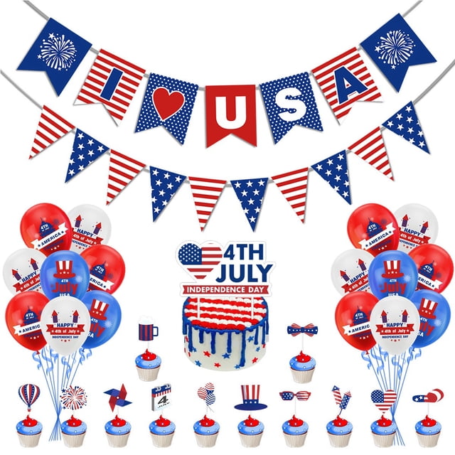 Fourth Of July Decorations Hanging Shiny Decorations Patriotic Party Decor Independence Day Hanging