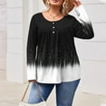 thumbnail image 4 of Cutuoiiu Plus Size Tops for Women Daily Printed Crewneck Long Sleeve Shirts Gifts, 4 of 6