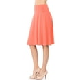 thumbnail image 1 of Womens High Waist Fold Over A-Line Flared Midi Swing Skirt, 1 of 8