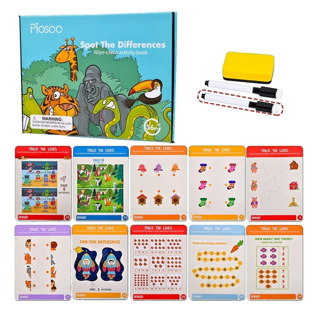 1 Juego de tarjetas de entrenamiento con Control de bolígrafo, papel grueso práctico, tarjeta de entrenamiento con pintura de puntos divertida para niños