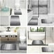 thumbnail image 5 of Juego de 2 alfombras de baño de microfibra suave y absorbente y tapete de inodoro con contorno en forma de U, antideslizantes, lavables a máquina, suaves y peludas (61 x 40 cm + 61 x 50 cm, gris), 5 of 5