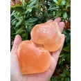 thumbnail image 4 of Orange Selenite Gemstone Hearts, Polished Orange Selenite Puffy Hearts, Orange Selenite Palm Stone, Orange Selenite Heart (1 Heart), 4 of 8