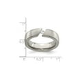 thumbnail image 2 of Mens 1/10 Carat (Ctw) Diamond Titanium 6mm Brushed Band Ring, 2 of 5