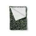 thumbnail image 2 of Tropical Soft Flannel Fleece Blanket, Exotic Foliage Hand Drawn Floral Baby Eucalyptus Branches Hawaii Flora, Cozy Plush for Indoor and Outdoor Use, 60" x 80", Sage Green and Black, by Ambesonne, 2 of 6