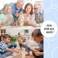 thumbnail image 2 of Timber Tower Wood Block Stacking Game, 48 Piece Classic Wooden Blocks for Building, Toppling and Tumbling Games, Deluxe Stacking Game - -, 2 of 5