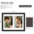 thumbnail image 2 of 8.5x11 Double 5x7 Picture Frame Double Picture Frame Displays Two 5x7 inch Photos Available Horizontal Wall Mounting Display and Vertical Black, 2 of 7