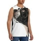 thumbnail image 2 of Fotbe Black And White Boston Terrier Men's Camiseta sin Mangas Estampada para Hombres, Playera Casual para Gimnasio, Entrenamiento, Playa-Large, 2 of 7