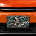 thumbnail image 6 of Cute Zebra in The Jungle License Plate Frame, Decorative Novelty License Plate Rust-Proof Stainless Steel, Unique Car Tags 12X6IN, 6 of 7