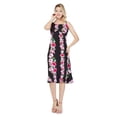 thumbnail image 1 of Hawaii Hangover Robe à Volants Sirène Hawaïenne pour Femmes 2TG Rose Noir Vigne d'Hibiscus, 1 of 5