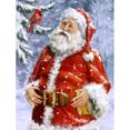 thumbnail image 1 of Taladro de diamante Papá Noel 5D Kits de pintura DIY Arte de decoración de pared redondo completo (DG187) FLhrweasw Nuevo, 1 of 9