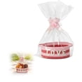 thumbnail image 2 of XIPYYKM 1 Pack Small Woven Basket with Gift Bag and Ribbon, Empty Decorative Gift Chest Box, Cute Gift Basket, Cotton Rope Room Shelf Storage Basket with Handles, 12"x 8"x 5", 2 of 9