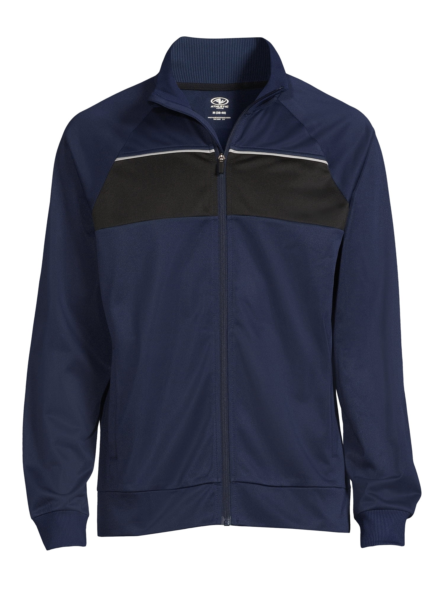 Athletic Works Men's and Big Men's Track Jacket, Sizes up to