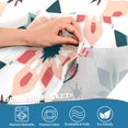 thumbnail image 3 of Yayeee Kitchen Curtains Tier Pair Light Filtering 27"x24" Rod Pocket Short Cafe Window Panel, Flowers Geometric Pattern, 3 of 7