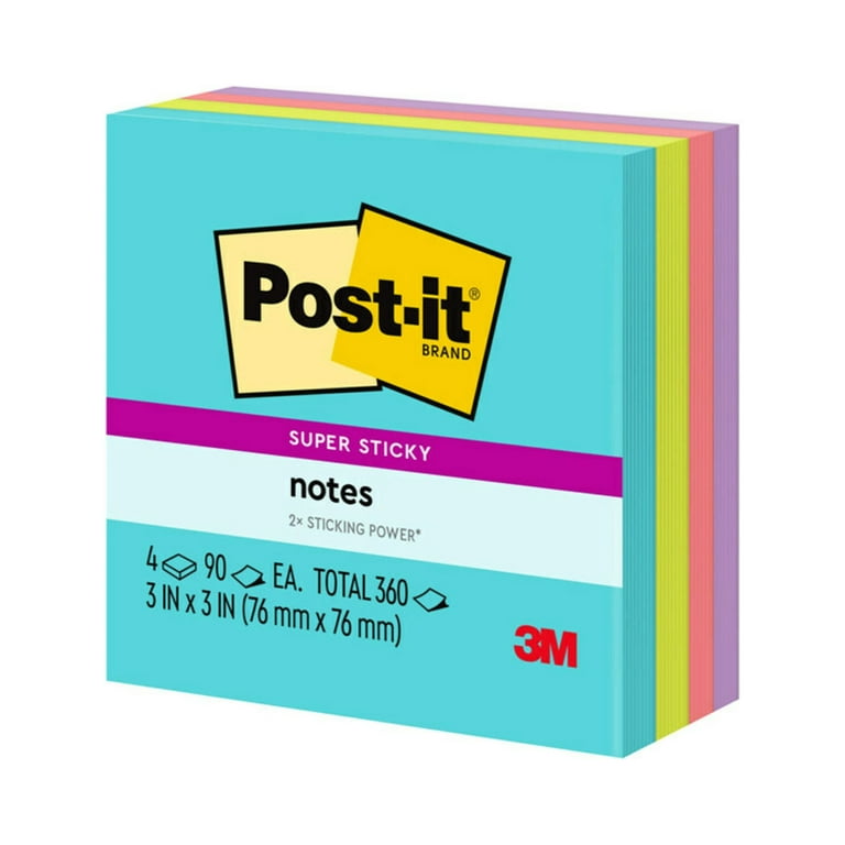 Buy Post-it Sticky note 7100043257 149 mm x 98 mm Neon green, Neon orange,  Ultra pink, Ultra yellow 180 sheet