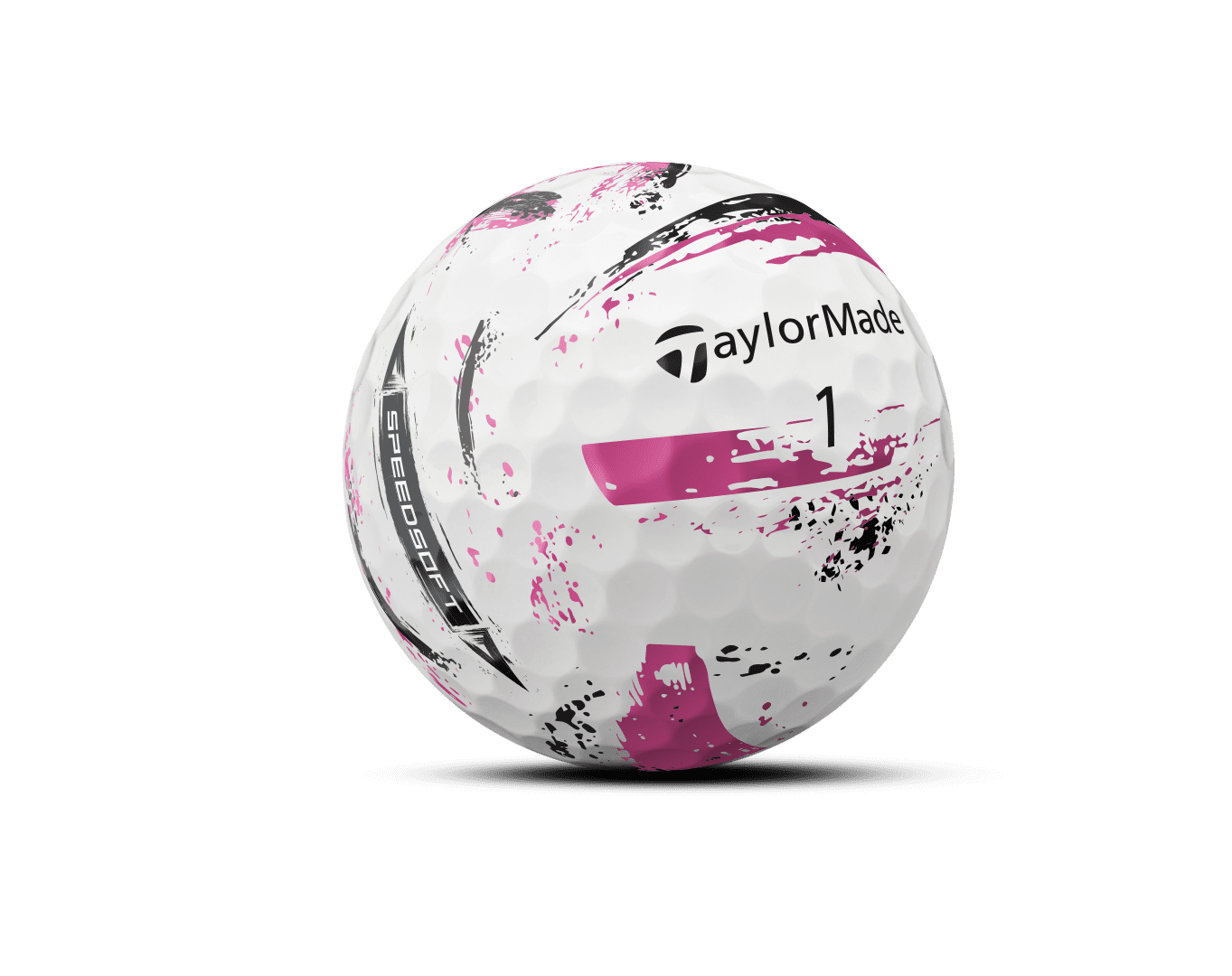 (2 pack) TaylorMade Speed Soft Ink Golf Balls Pink