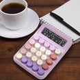 thumbnail image 4 of Hiroekza Mini Cute 12-Digit LCD Basic Calculator - Stylish & Efficient for School, Office & Home Use Purple, 4 of 9