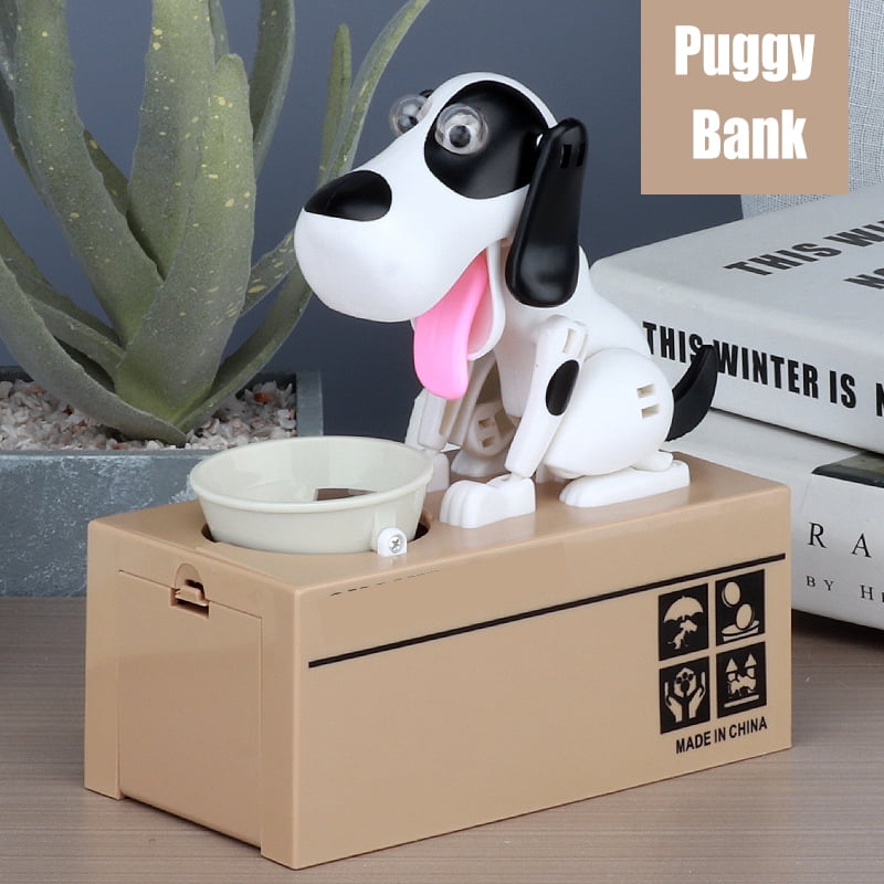 My Dog Piggy Bank PINK Robotic Coin Munching Toy Money Box 
