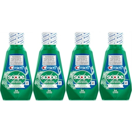 Travel Rinse - 4 Pack Scope Mouthwash Classic Travel Size 36 Ml / 1.2 Fl Oz