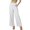 White, variant on JDEFEG Harem Dress Pants Womens Wide Leg Palazzo Pants High Waisted Lounge Pant Pleated Loose Fit Smocked Casual Trousers Formal Pants Suits for Women Plus Size Black Size L