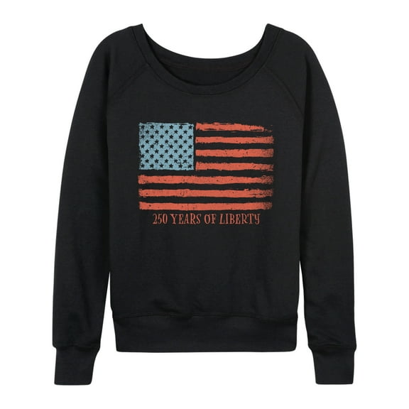 Instant Message - 250 Years of Liberty Flag - Women's French Terry Long Sleeve Pullover
