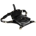 thumbnail image 7 of Jiibva Gothic Punk Rivet Purse Satchel, PU Leather Shoulder Crossbody Top-Handle Bag Tote Handbag, Retro Trends Black Shoulder Waist Bags for Men Women, 7 of 7
