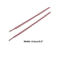 thumbnail image 3 of INSPIRE CHIC Two-Color Twill Dot Shoelaces, 2 Pairs of Striped Round Shoelaces for Martin Boots White-Dark Red 60cm/23.6", 3 of 5