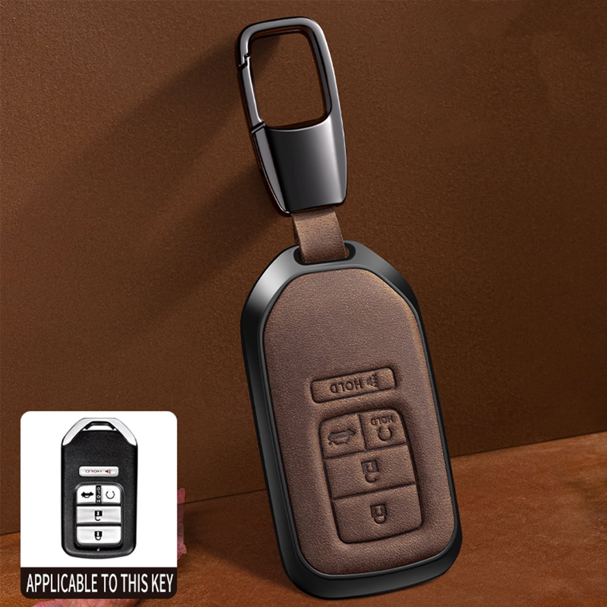 For Honda Key Fob Cover Leather Car 2016-2022 Accord Civic CRV Pilot Ridgeline Passport Key Case