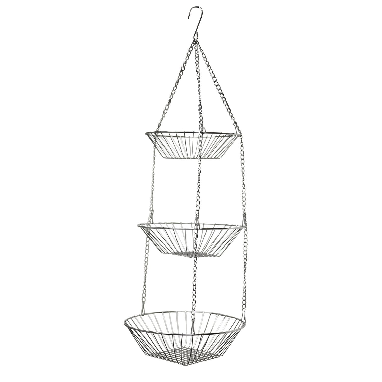 Oasis Collection Hanging Fruit Basket, FB029823, Chrome Finish