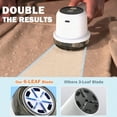 thumbnail image 5 of Rechargeable Fabric Shaver With 2 Replaceable Stainless Stell 6-Leaf Blades, Lint Remover With 3-Speed And LED Display - Lint Shaver & Sweater Shaver For Clothes Fuzz,Lint Ball,Pills,Bobbles And More, 5 of 9